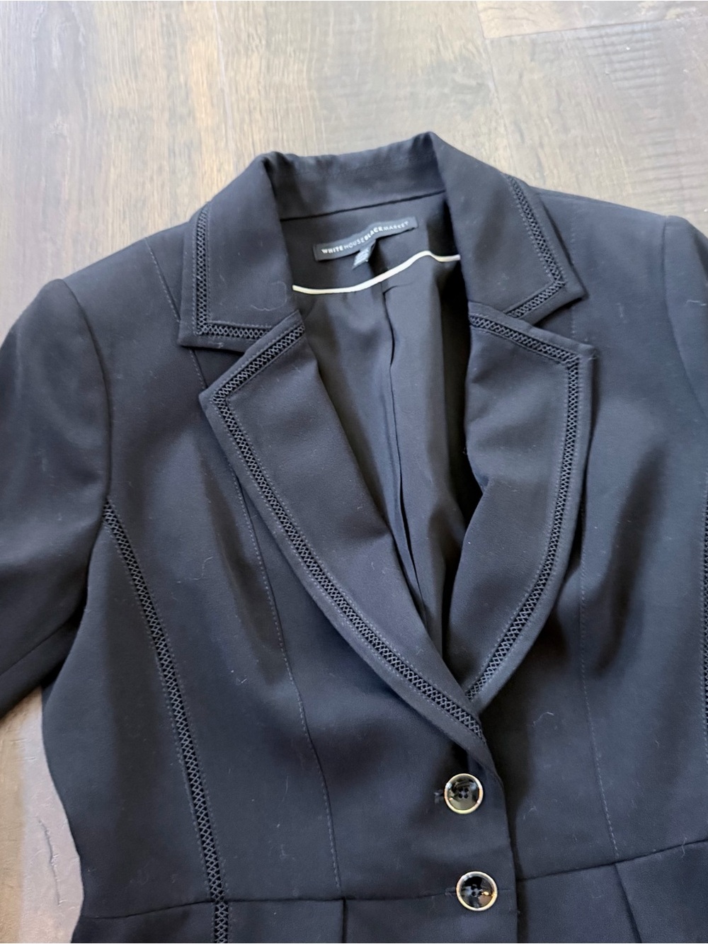 White House Black Market Peplum Black Blazer | Size: 8 - Picture 5 of 6